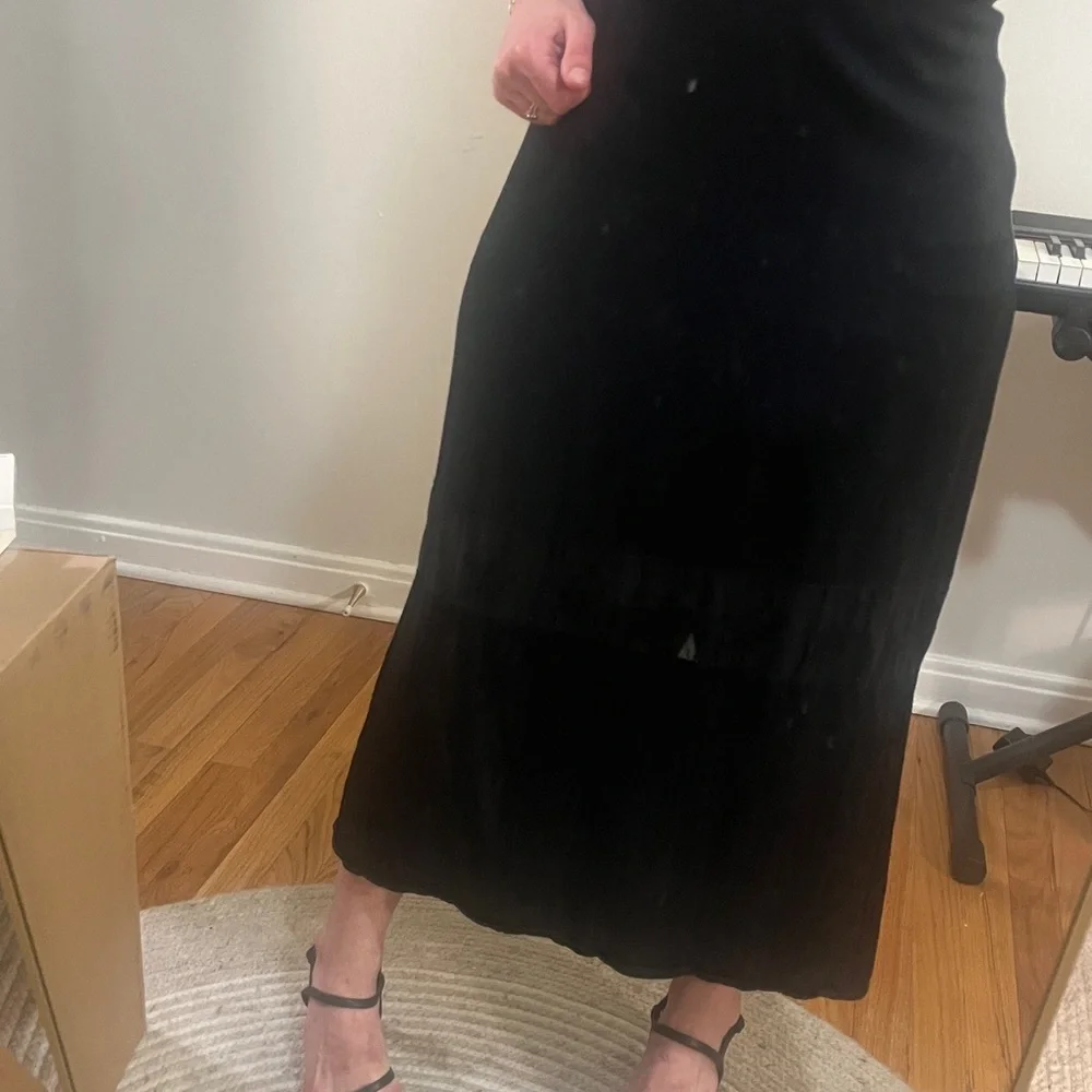 Vintage Y2K Johnny Was Black sleeveless midi dress w embroidery details xs/s - Picture 4 of 10